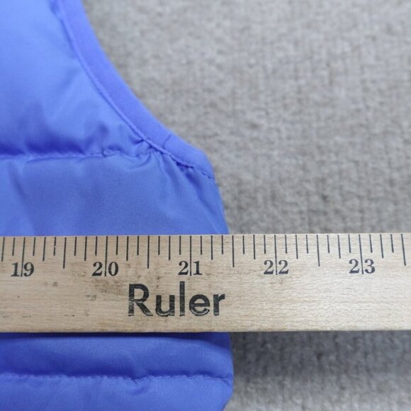 J.Crew Womens Vest Large Blue Solid Down Filled Full Zip Mountain Puffer Quilted - Picture 9 of 9